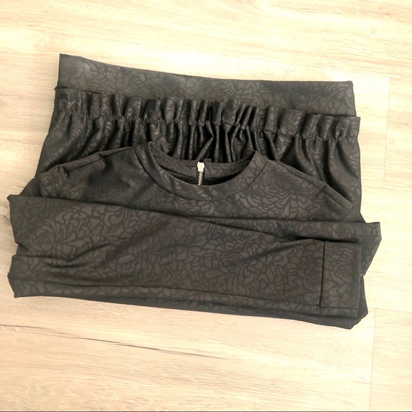 Lululemon Departure Top Petal Camo Embossed Black - Picture 9 of 16